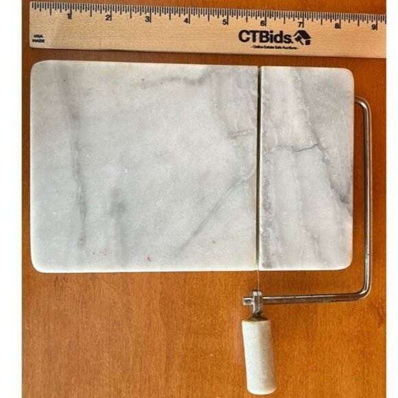 Vintage Marble Cheese Slicer With Stainless Steel Wire Handle For Home & Kitchen - Picture 6 of 6